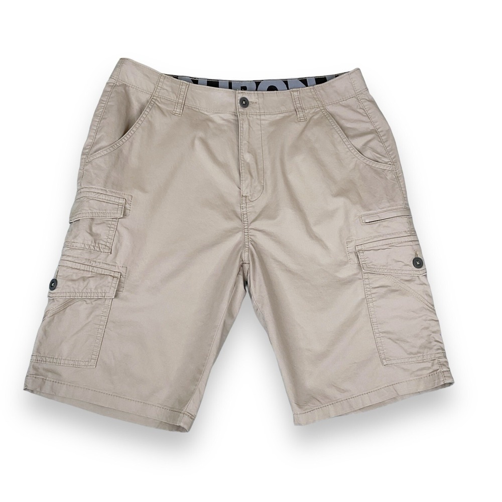 Iron Shorts Men 32‎ Beige Cargo Casual Cotton Blend